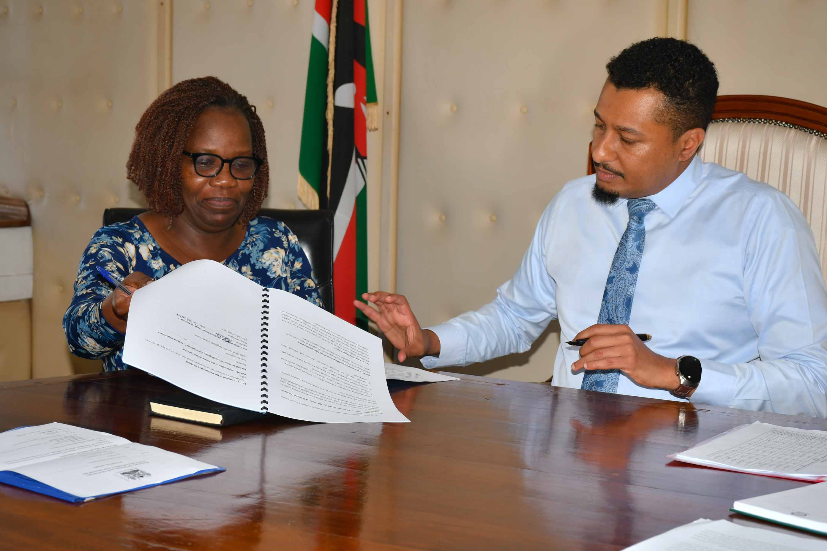 PS Daghar Signs FY 2024/2025 Performance Contracts with Departmental Heads