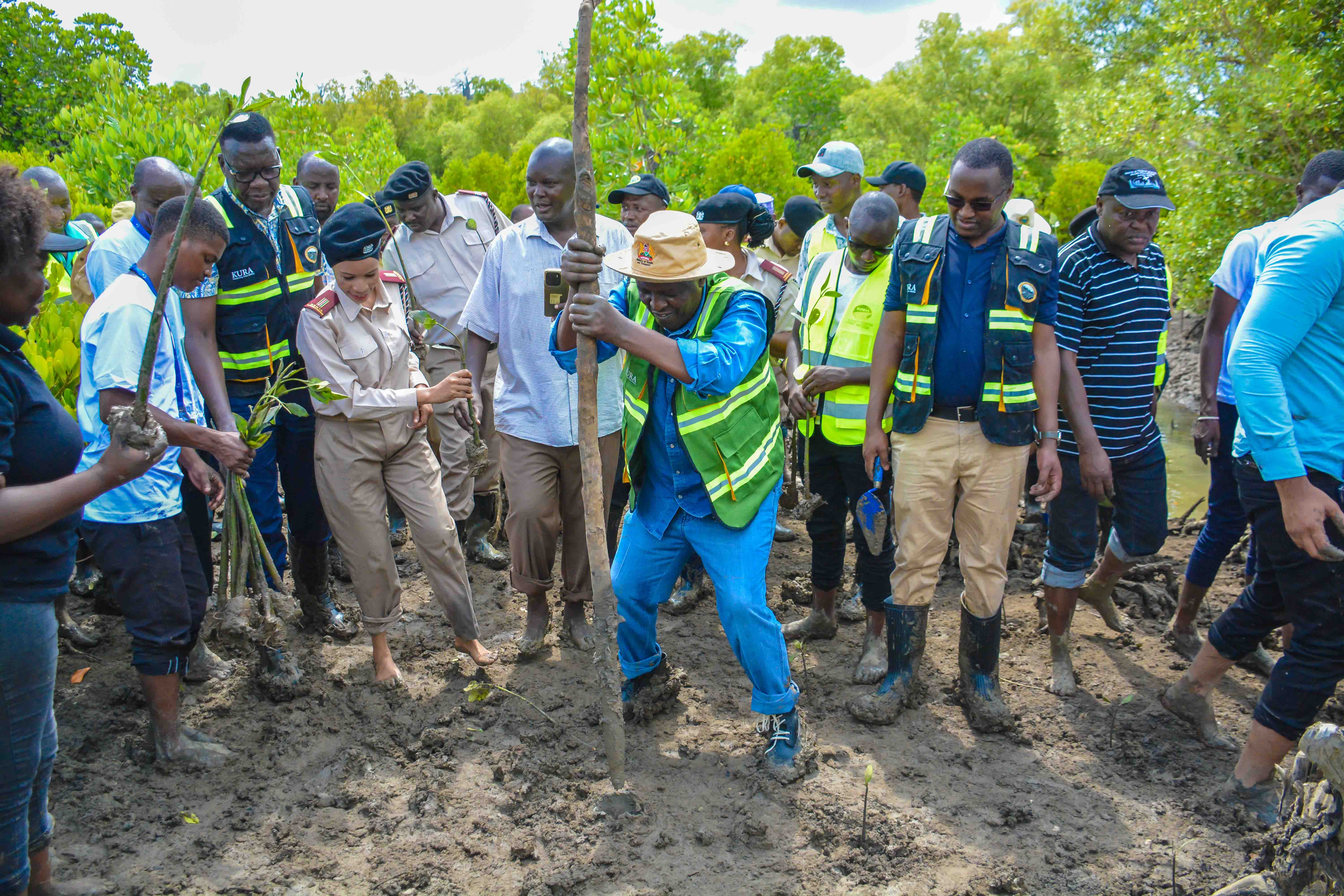 Cabinet Secretary Leads Tree Growing Exercise at Dongo Kundu Creek, Kwale County