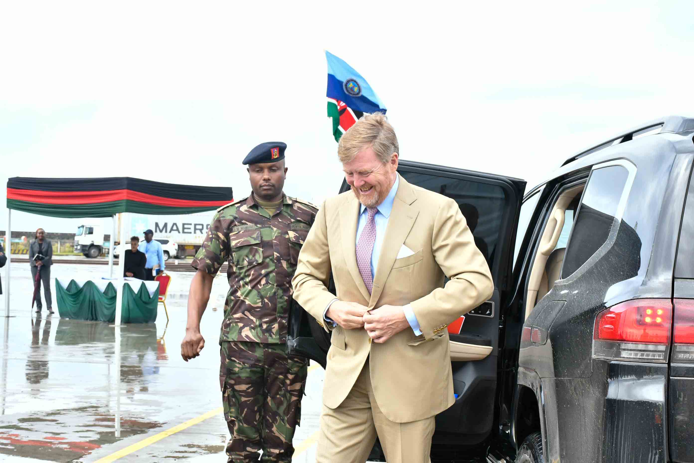 Royal Couple King and Queen of the Netherlands tour the Naivasha Inland Container Depot