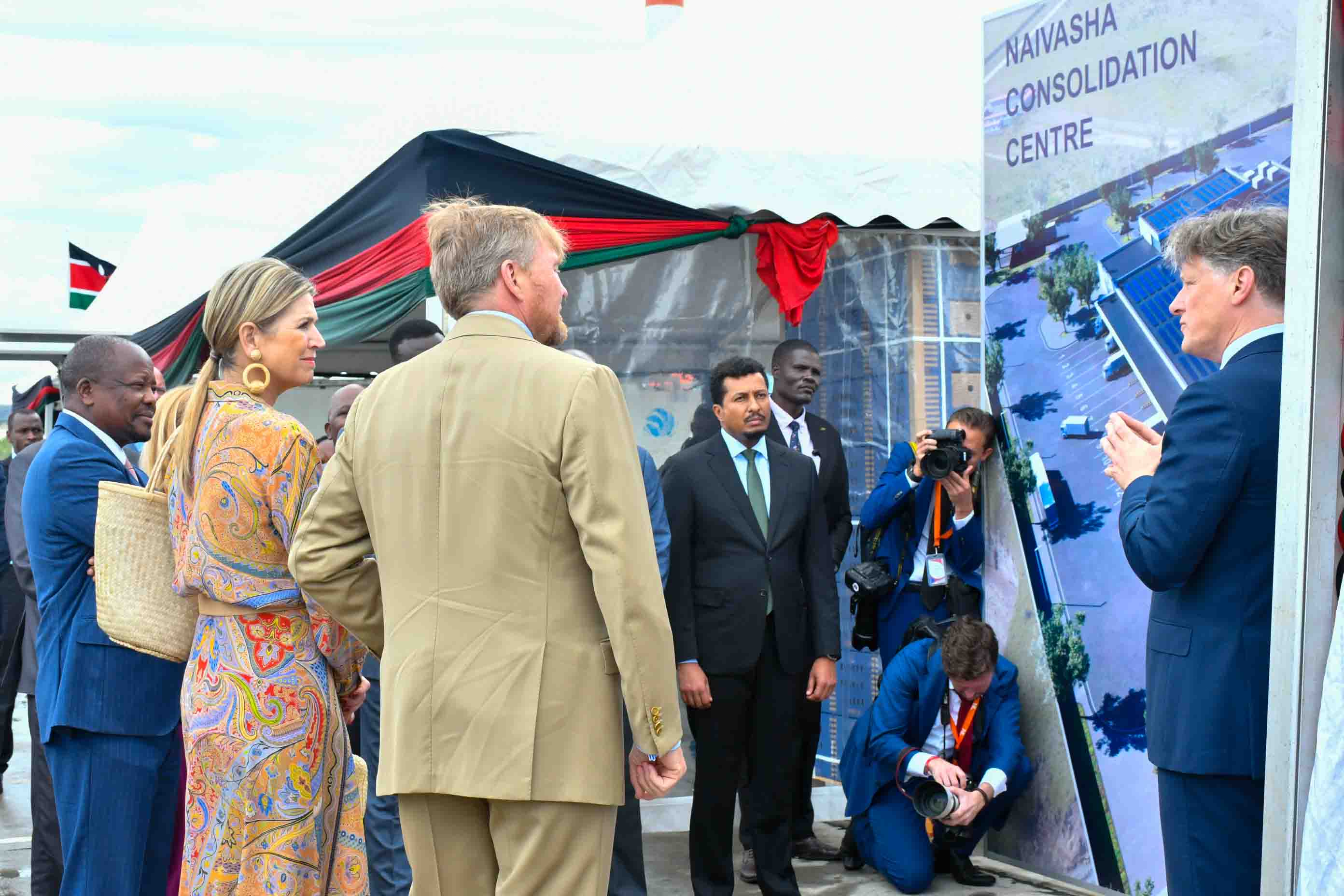 Royal Couple King and Queen of the Netherlands tour the Naivasha Inland Container Depot