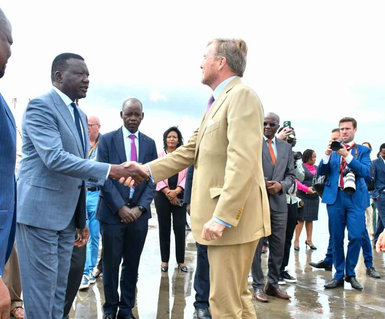 Royal Couple King and Queen of the Netherlands tour the Naivasha Inland Container Depot