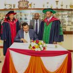 Ps signing visitors book